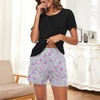 image:imageFindsweet Pajama Set for Women 2 Piece Lounge Set Soft Sleepwear Summer Casual Short Pjs Sets with Pockets M3XLBlackgrey Love