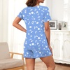 image:imageFindsweet Pajama Set for Women 2 Piece Lounge Set Soft Sleepwear Summer Casual Short Pjs Sets with Pockets M3XLCrew Neckocean Anchor