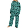 image:imageFindsweet Plus Size Womens Pajamas Sets 2 Piece Long Sleeve Pj Sleepwear Soft Comfy Tops and Pants with PocketsAbluegreen