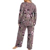 image:imageFindsweet Plus Size Womens Pajamas Sets 2 Piece Long Sleeve Pj Sleepwear Soft Comfy Tops and Pants with PocketsBeanrose Red