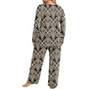image:imageFindsweet Plus Size Womens Pajamas Sets 2 Piece Long Sleeve Pj Sleepwear Soft Comfy Tops and Pants with PocketsFl Khaki