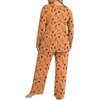 image:imageFindsweet Plus Size Womens Pajamas Sets 2 Piece Long Sleeve Pj Sleepwear Soft Comfy Tops and Pants with PocketsHalloween Orange