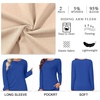 image:imageFindsweet Plus Size Womens Pajamas Sets 2 Piece Long Sleeve Pj Sleepwear Soft Comfy Tops and Pants with PocketsNavy Blue