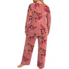 image:imageFindsweet Plus Size Womens Pajamas Sets 2 Piece Long Sleeve Pj Sleepwear Soft Comfy Tops and Pants with PocketsPeach Pink