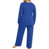 image:imageFindsweet Plus Size Womens Pajamas Sets 2 Piece Long Sleeve Pj Sleepwear Soft Comfy Tops and Pants with PocketsRoyal Blue