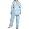 image:imageFindsweet Plus Size Womens Pajamas Sets 2 Piece Long Sleeve Pj Sleepwear Soft Comfy Tops and Pants with PocketsSailboatblue