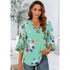 image:imageFindsweet Women Blouses Dressy Casual 34 Sleeve Tops Business Work Chiffon Office V Neck Shirts M4XL34 SleeveMint Green