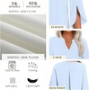 image:imageFindsweet Women Blouses Dressy Casual 34 Sleeve Tops Business Work Chiffon Office V Neck Shirts M4XL34 SleeveMint Green