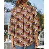 image:imageFindsweet Women Blouses Dressy Casual 34 Sleeve Tops Business Work Chiffon Office V Neck Shirts M4XL34 SleeveVintage Checkers