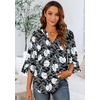 image:imageFindsweet Women Blouses Dressy Casual 34 Sleeve Tops Business Work Chiffon Office V Neck Shirts M4XL34 SleeveWhite Lily