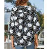 image:imageFindsweet Women Blouses Dressy Casual 34 Sleeve Tops Business Work Chiffon Office V Neck Shirts M4XL34 SleeveWhite Lily