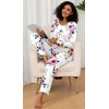 image:imageFindsweet Womens Pajama Set 2 Piece Lounge Outfits Soft Sleepwear Fall Long Sleeve Long Pant With Pockets Ladies Pjs S3XLA1 Pink Flowerwhite