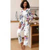 image:imageFindsweet Womens Pajama Set 2 Piece Lounge Outfits Soft Sleepwear Fall Long Sleeve Long Pant With Pockets Ladies Pjs S3XLA1 Pink Flowerwhite