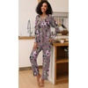 image:imageFindsweet Womens Pajama Set 2 Piece Lounge Outfits Soft Sleepwear Fall Long Sleeve Long Pant With Pockets Ladies Pjs S3XLBeanrose Red