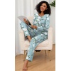 image:imageFindsweet Womens Pajama Set 2 Piece Lounge Outfits Soft Sleepwear Fall Long Sleeve Long Pant With Pockets Ladies Pjs S3XLBegonia Flower