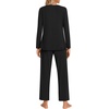 image:imageFindsweet Womens Pajama Set 2 Piece Lounge Outfits Soft Sleepwear Fall Long Sleeve Long Pant With Pockets Ladies Pjs S3XLBlack