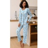 image:imageFindsweet Womens Pajama Set 2 Piece Lounge Outfits Soft Sleepwear Fall Long Sleeve Long Pant With Pockets Ladies Pjs S3XLBluesail