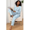 image:imageFindsweet Womens Pajama Set 2 Piece Lounge Outfits Soft Sleepwear Fall Long Sleeve Long Pant With Pockets Ladies Pjs S3XLBluesail