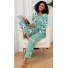 image:imageFindsweet Womens Pajama Set 2 Piece Lounge Outfits Soft Sleepwear Fall Long Sleeve Long Pant With Pockets Ladies Pjs S3XLCmint Green