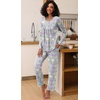 image:imageFindsweet Womens Pajama Set 2 Piece Lounge Outfits Soft Sleepwear Fall Long Sleeve Long Pant With Pockets Ladies Pjs S3XLGrey Butterfly