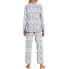 image:imageFindsweet Womens Pajama Set 2 Piece Lounge Outfits Soft Sleepwear Fall Long Sleeve Long Pant With Pockets Ladies Pjs S3XLGrey Butterfly