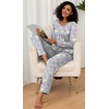 image:imageFindsweet Womens Pajama Set 2 Piece Lounge Outfits Soft Sleepwear Fall Long Sleeve Long Pant With Pockets Ladies Pjs S3XLGrey Butterfly