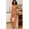 image:imageFindsweet Womens Pajama Set 2 Piece Lounge Outfits Soft Sleepwear Fall Long Sleeve Long Pant With Pockets Ladies Pjs S3XLHalloween Orange