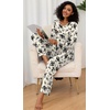 image:imageFindsweet Womens Pajama Set 2 Piece Lounge Outfits Soft Sleepwear Fall Long Sleeve Long Pant With Pockets Ladies Pjs S3XLInk Roses