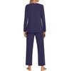 image:imageFindsweet Womens Pajama Set 2 Piece Lounge Outfits Soft Sleepwear Fall Long Sleeve Long Pant With Pockets Ladies Pjs S3XLNavy Blue
