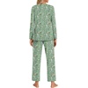image:imageFindsweet Womens Pajama Set 2 Piece Lounge Outfits Soft Sleepwear Fall Long Sleeve Long Pant With Pockets Ladies Pjs S3XLOnion Green Sparrow