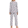 image:imageFindsweet Womens Pajama Set 2 Piece Lounge Outfits Soft Sleepwear Fall Long Sleeve Long Pant With Pockets Ladies Pjs S3XLPink Star Grey