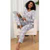 image:imageFindsweet Womens Pajama Set 2 Piece Lounge Outfits Soft Sleepwear Fall Long Sleeve Long Pant With Pockets Ladies Pjs S3XLPink Star Grey