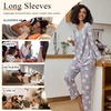 image:imageFindsweet Womens Pajama Set 2 Piece Lounge Outfits Soft Sleepwear Fall Long Sleeve Long Pant With Pockets Ladies Pjs S3XLRed Plaid