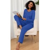 image:imageFindsweet Womens Pajama Set 2 Piece Lounge Outfits Soft Sleepwear Fall Long Sleeve Long Pant With Pockets Ladies Pjs S3XLRoyal Blue