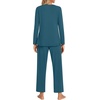 image:imageFindsweet Womens Pajama Set 2 Piece Lounge Outfits Soft Sleepwear Fall Long Sleeve Long Pant With Pockets Ladies Pjs S3XLSmoky Blue
