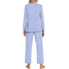 image:imageFindsweet Womens Pajama Set 2 Piece Lounge Outfits Soft Sleepwear Fall Long Sleeve Long Pant With Pockets Ladies Pjs S3XLSpeckled Blue