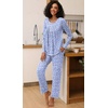 image:imageFindsweet Womens Pajama Set 2 Piece Lounge Outfits Soft Sleepwear Fall Long Sleeve Long Pant With Pockets Ladies Pjs S3XLSpeckled Blue
