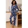image:imageFindsweet Womens Pajama Set 2 Piece Lounge Outfits Soft Sleepwear Fall Long Sleeve Long Pant With Pockets Ladies Pjs S3XLWhite Little Flower