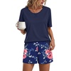 Navy Blue+floral
