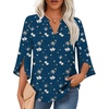 3/4 Sleeve/Blue Butterfly