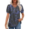 Puff Sleeve/Blue Print
