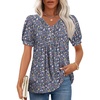 Puff Sleeve/Multicolored Flower
