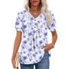 Puff Sleeve/Pale Blue Gerbera