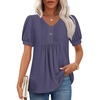 Puff Sleeve/Purple Gray